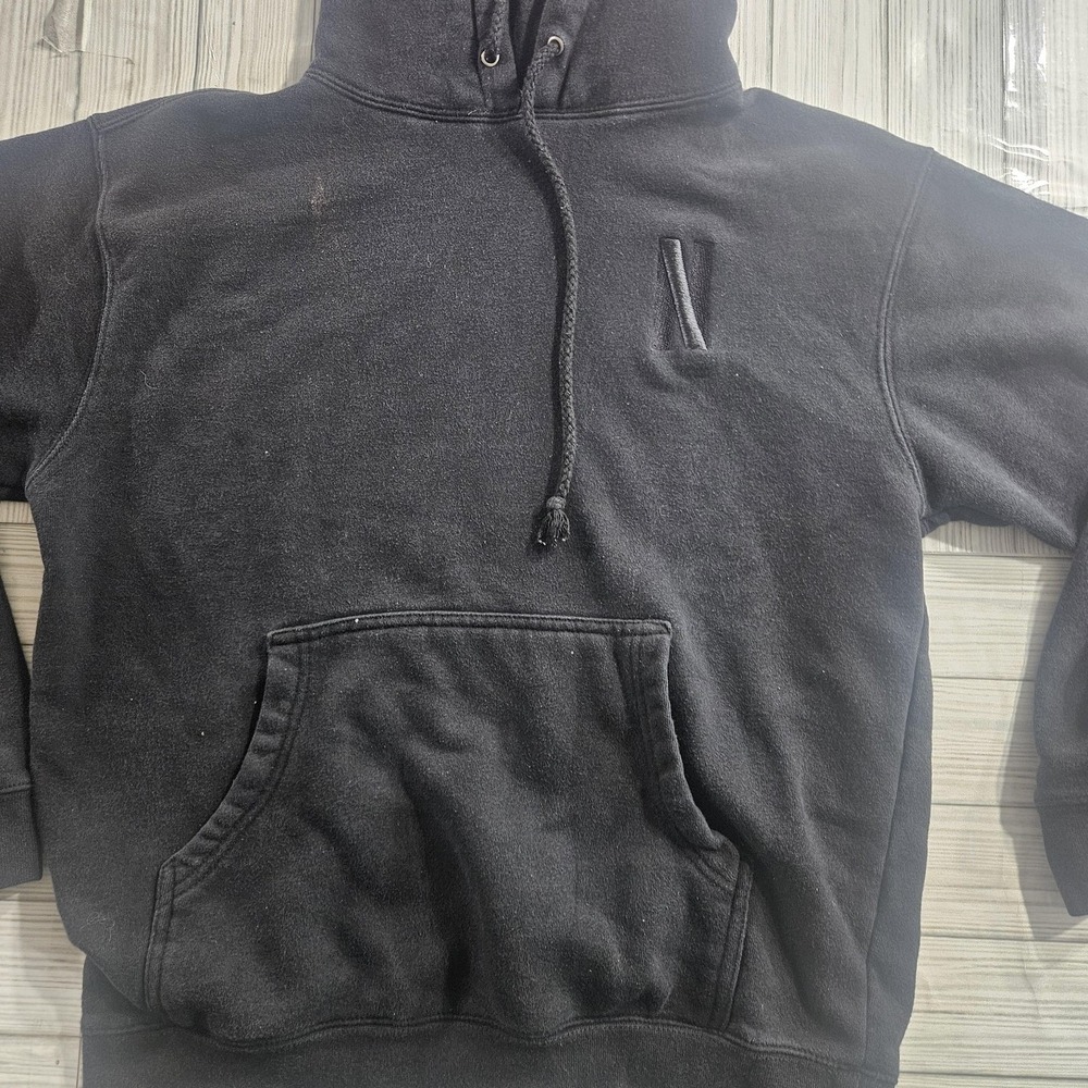Independent Trading Company Hoodie Mens Large Black Pullover Fleece Pocket